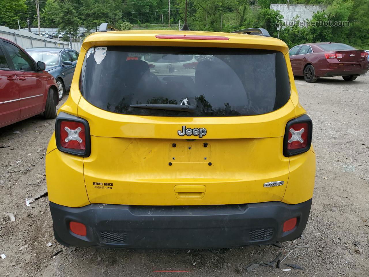 2018 Jeep Renegade Latitude Yellow vin: ZACCJABB5JPJ63461