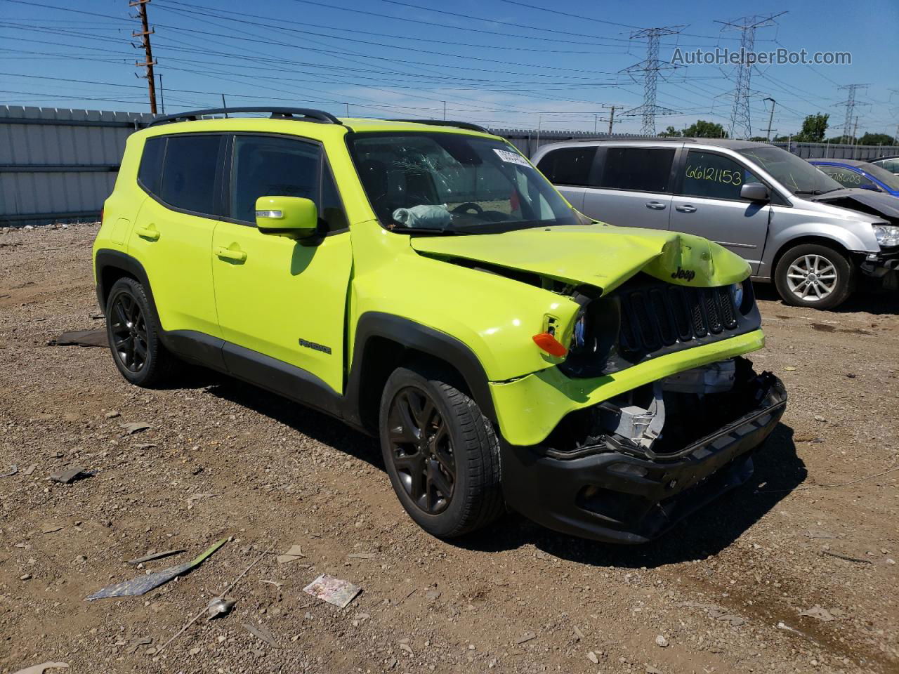 2018 Jeep Renegade Latitude Зеленый vin: ZACCJABB6JPG89486