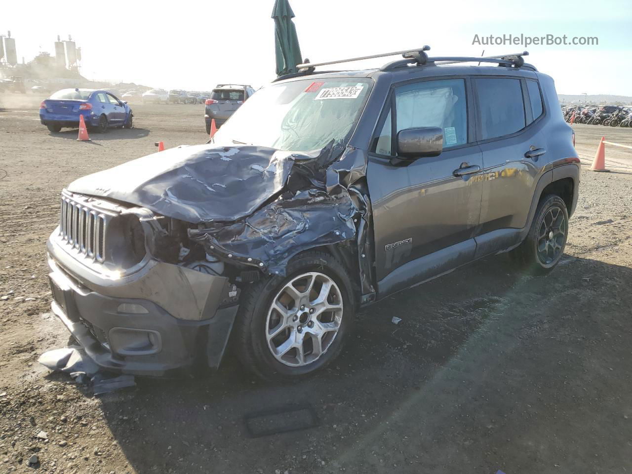 2017 Jeep Renegade Latitude Gray vin: ZACCJABB7HPF52521