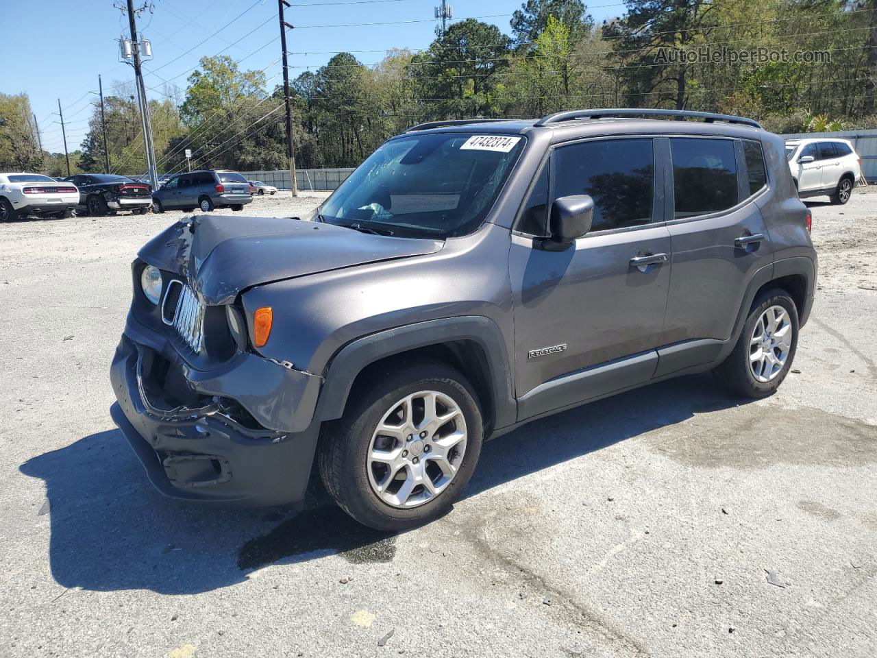 2018 Jeep Renegade Latitude Gray vin: ZACCJABB7JPH48805