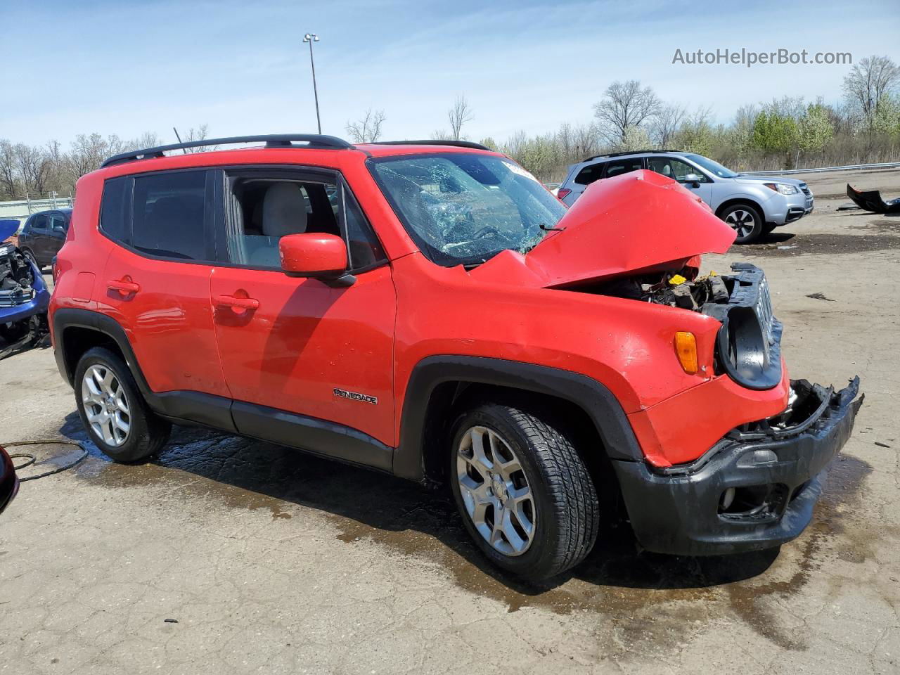 2018 Jeep Renegade Latitude Красный vin: ZACCJABB7JPH70061