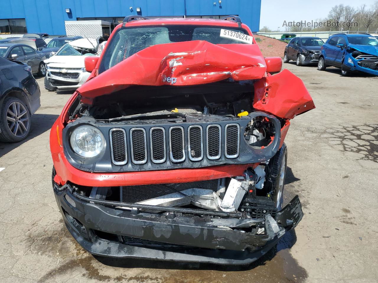 2018 Jeep Renegade Latitude Красный vin: ZACCJABB7JPH70061