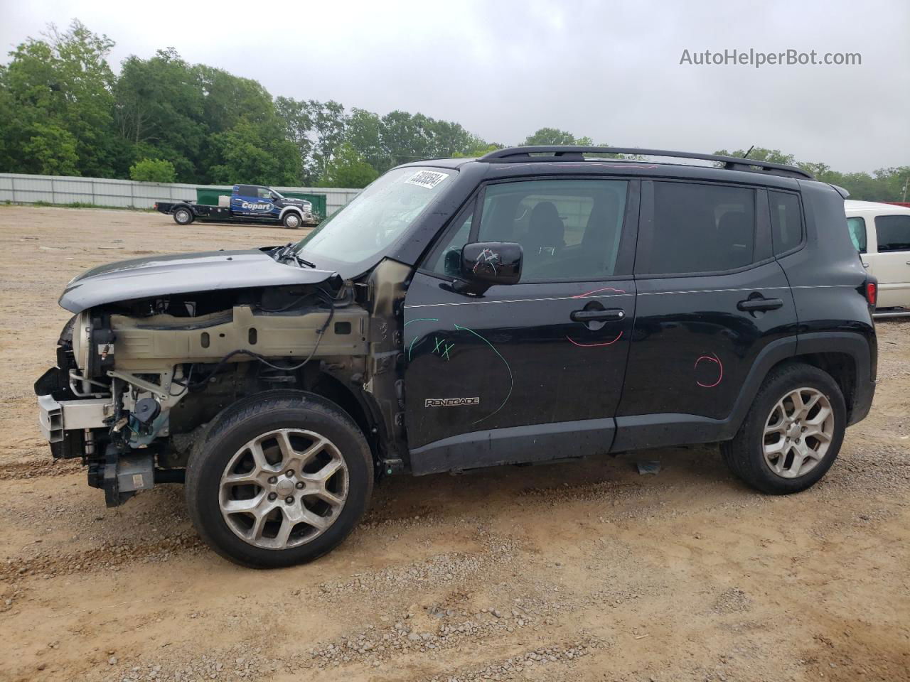 2017 Jeep Renegade Latitude Черный vin: ZACCJABB8HPF57131