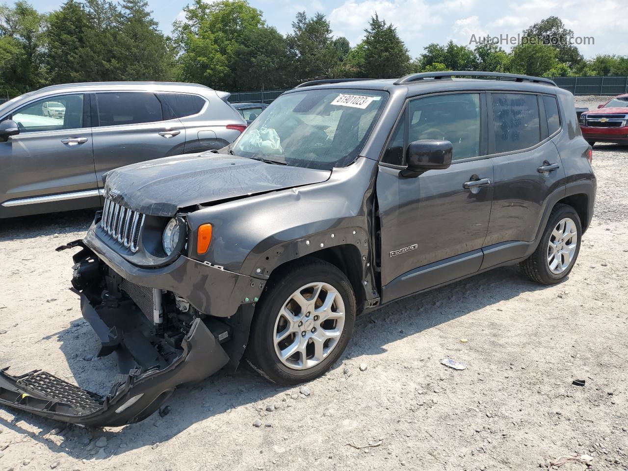 2018 Jeep Renegade Latitude Серый vin: ZACCJABB8JPJ69481