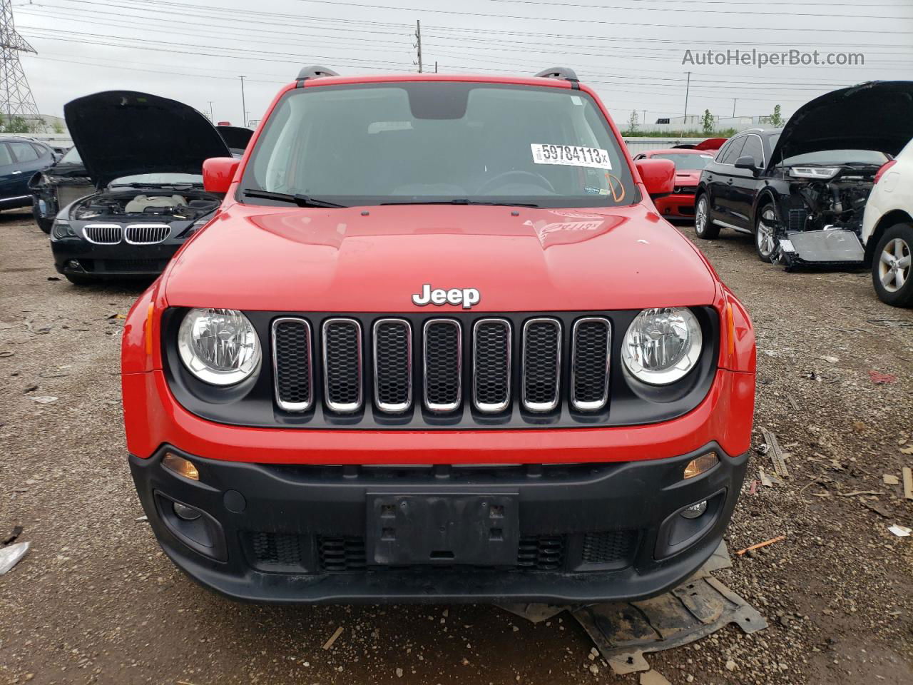 2018 Jeep Renegade Latitude Red vin: ZACCJABB9JPG65439