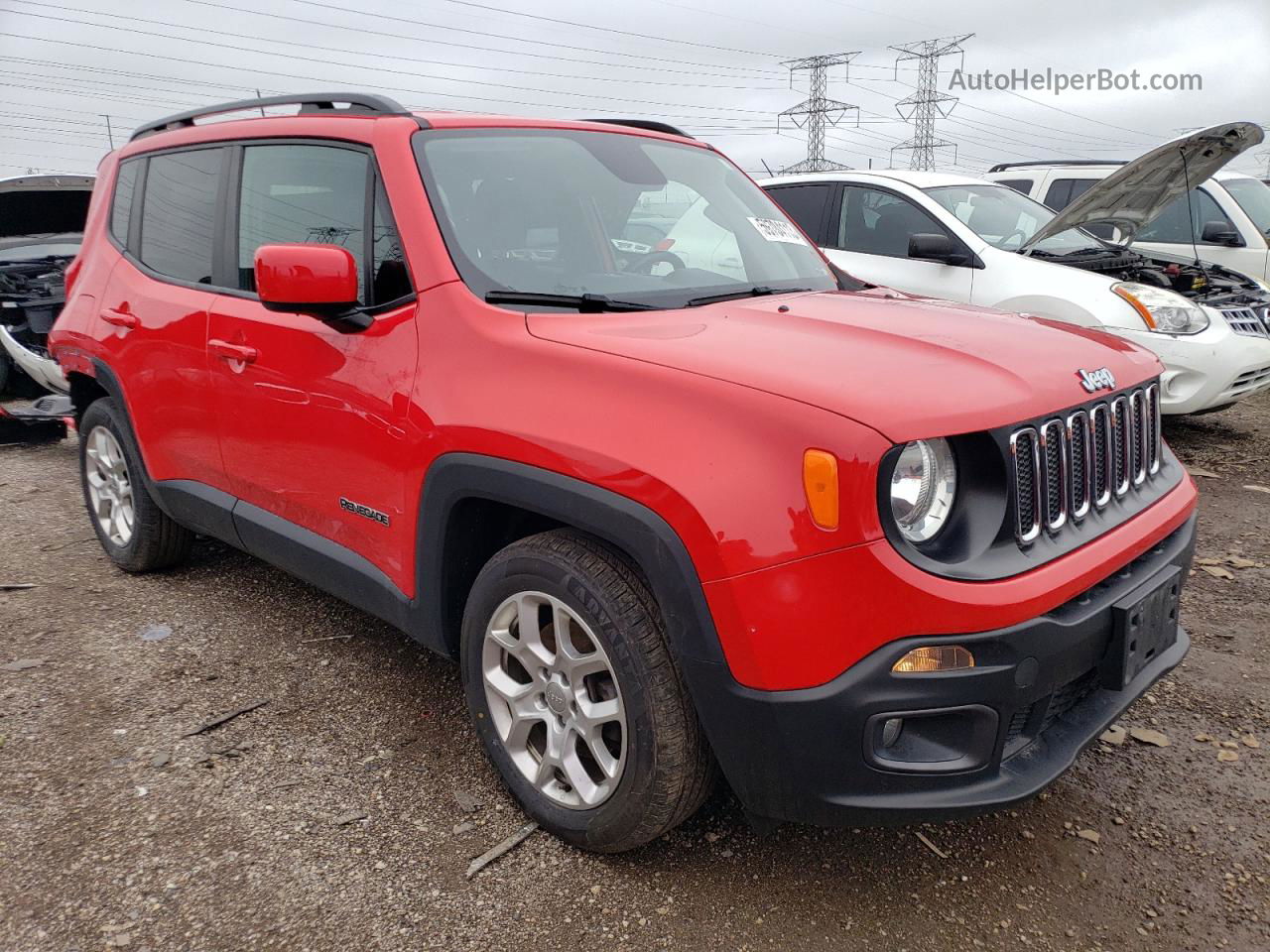 2018 Jeep Renegade Latitude Red vin: ZACCJABB9JPG65439