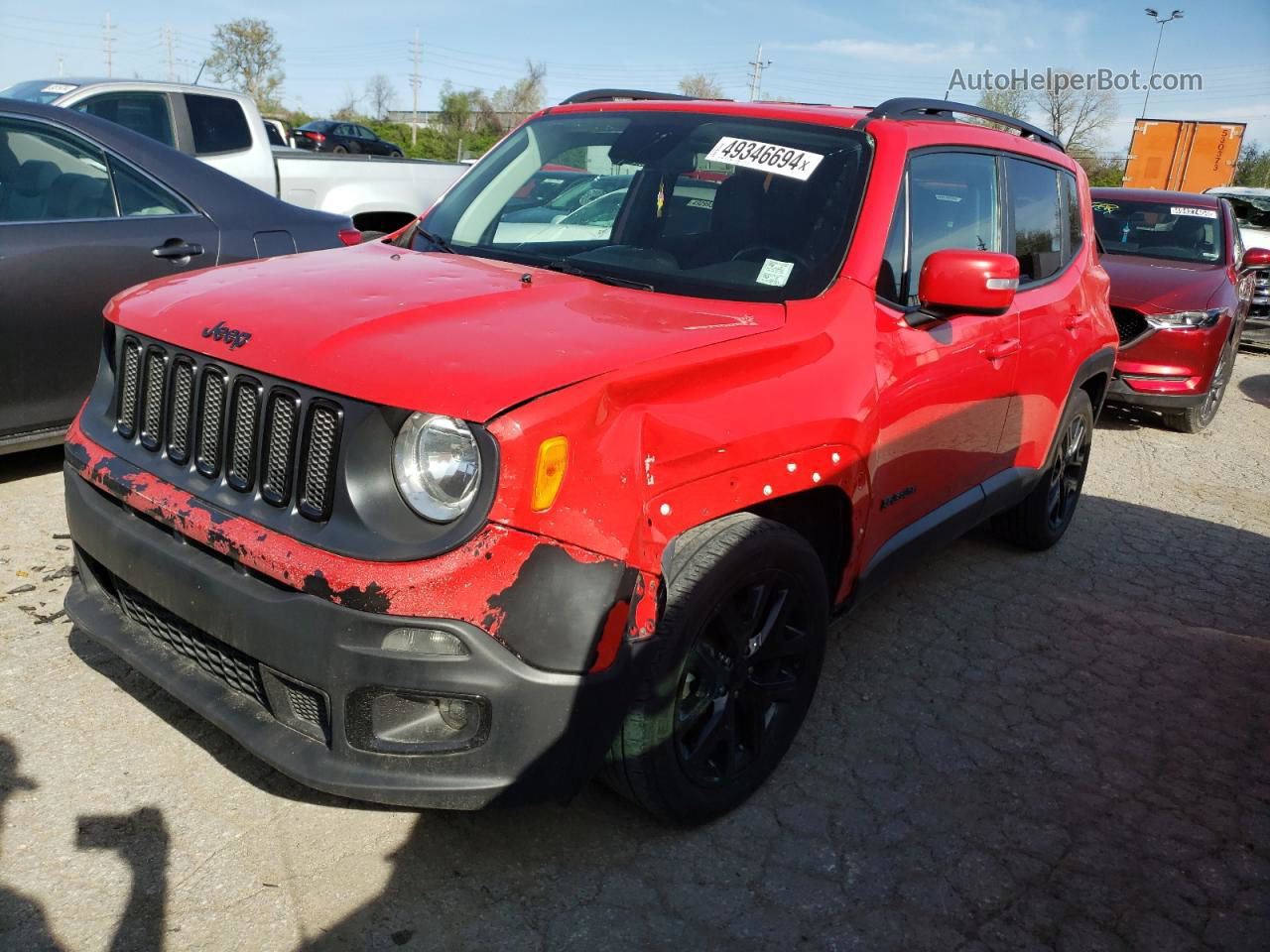 2018 Jeep Renegade Latitude Red vin: ZACCJABB9JPH75813