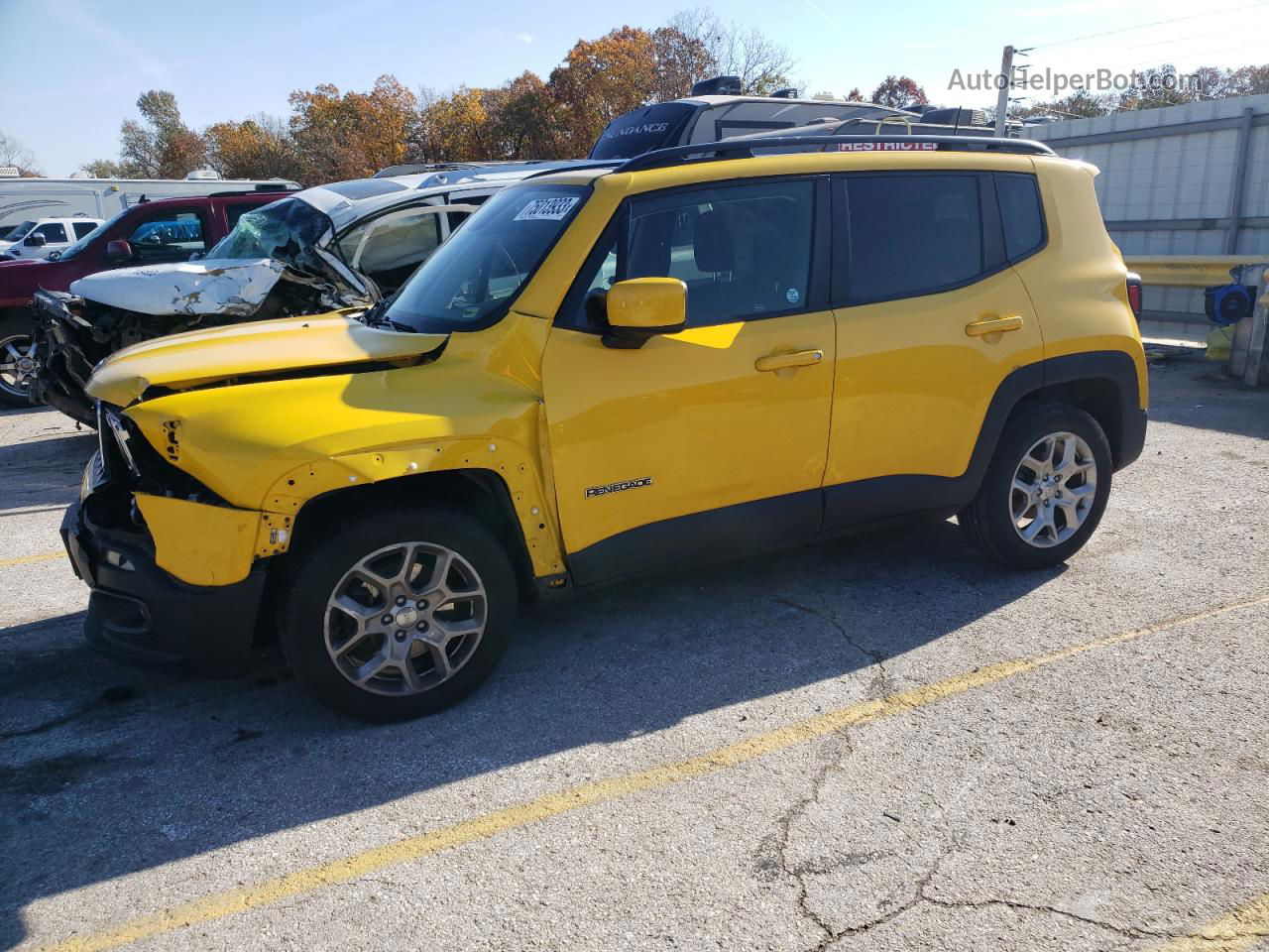 2018 Jeep Renegade Latitude Желтый vin: ZACCJABBXJPJ04177