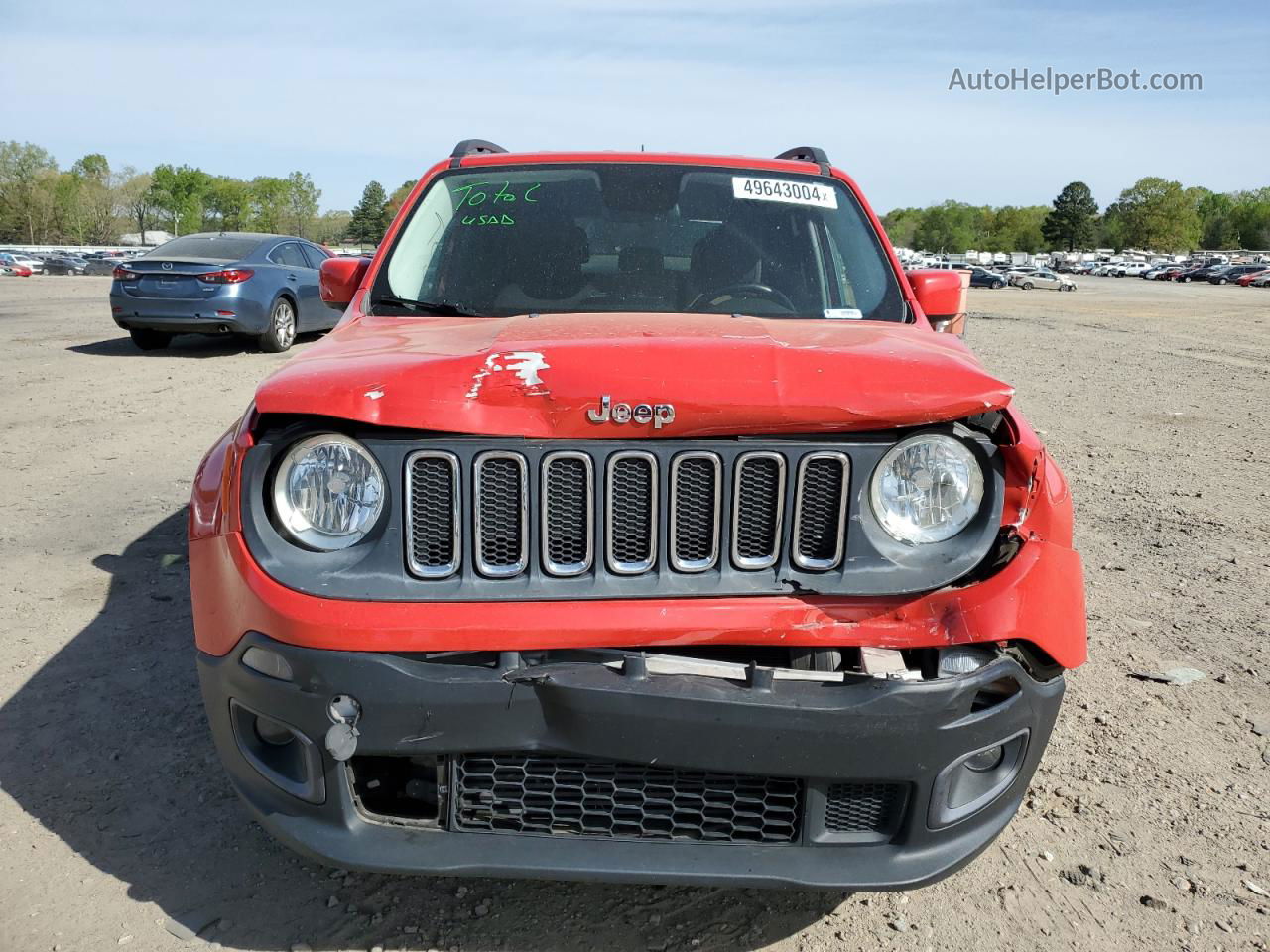 2015 Jeep Renegade Latitude Red vin: ZACCJABH0FPB58036