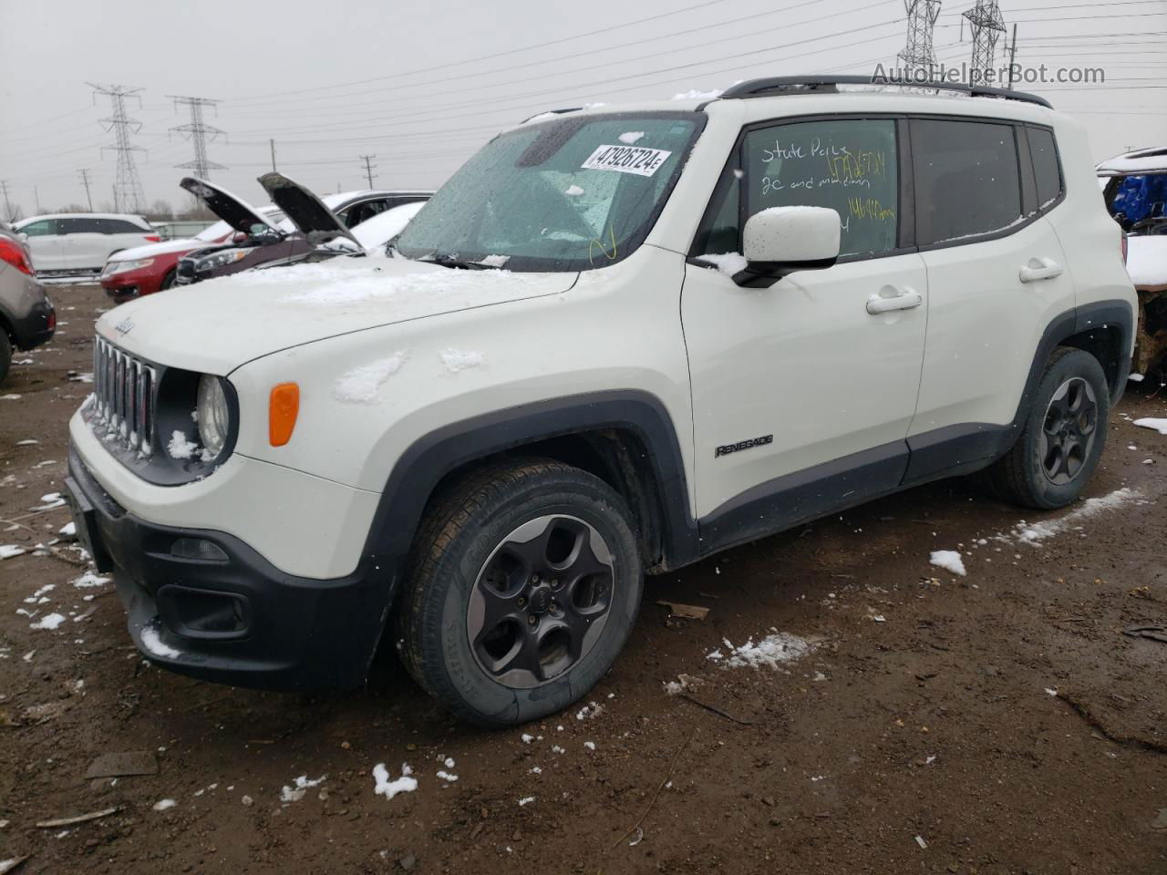 2015 Jeep Renegade Latitude White vin: ZACCJABH2FPB86291