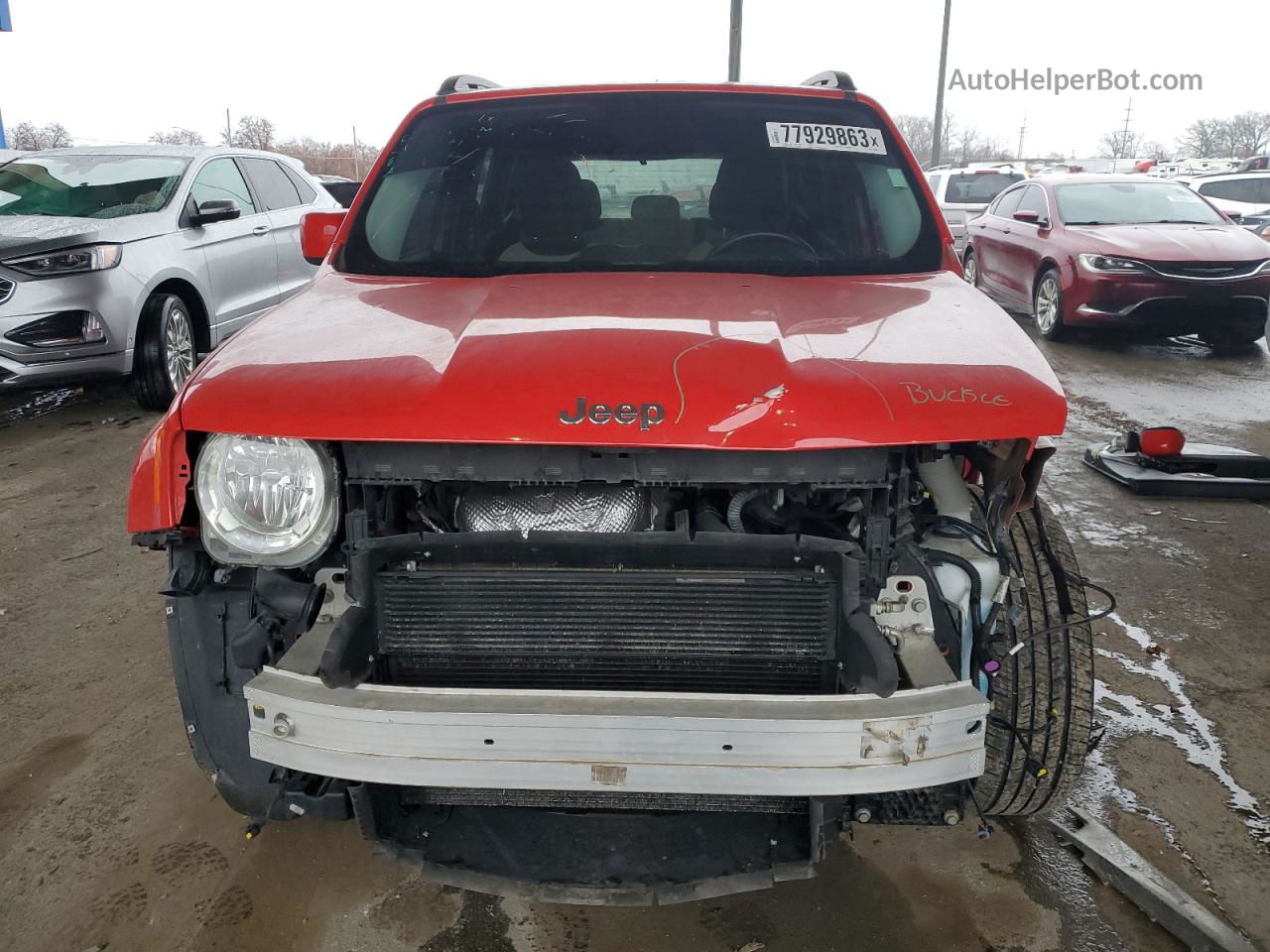 2015 Jeep Renegade Latitude Red vin: ZACCJABT0FPB56007