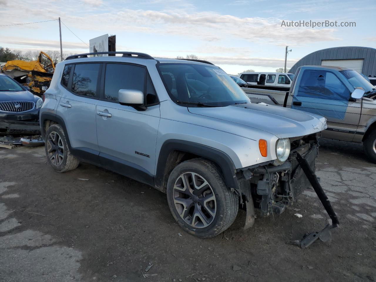 2015 Jeep Renegade Latitude Silver vin: ZACCJABT0FPB72082