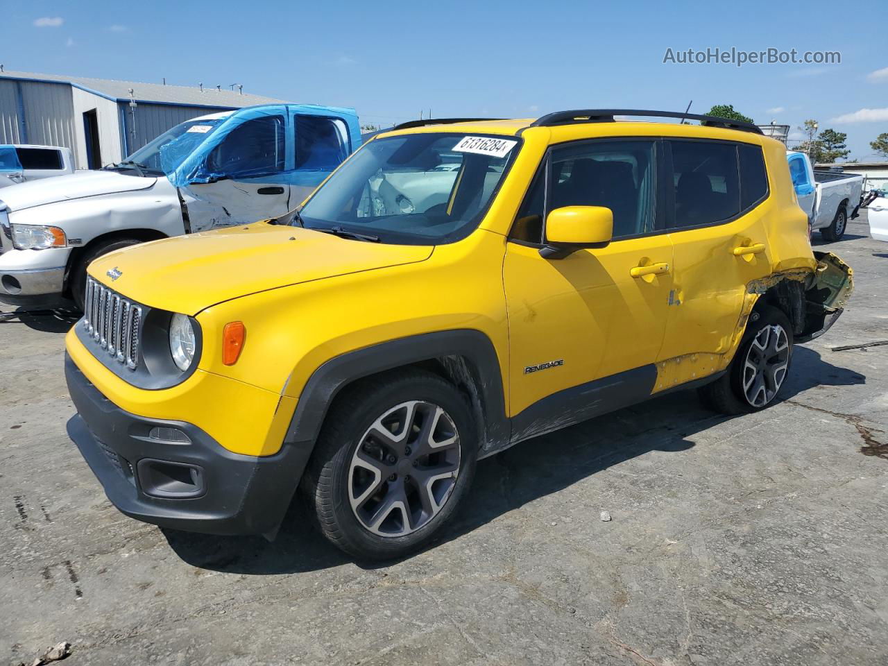 2015 Jeep Renegade Latitude Желтый vin: ZACCJABT1FPC21536