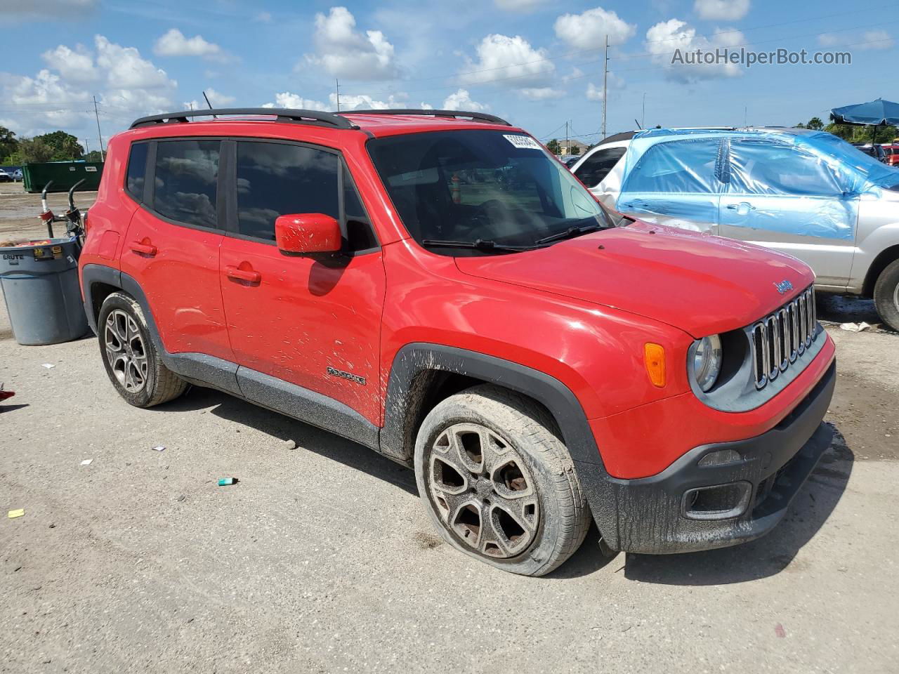 2015 Jeep Renegade Latitude Red vin: ZACCJABT2FPB34910