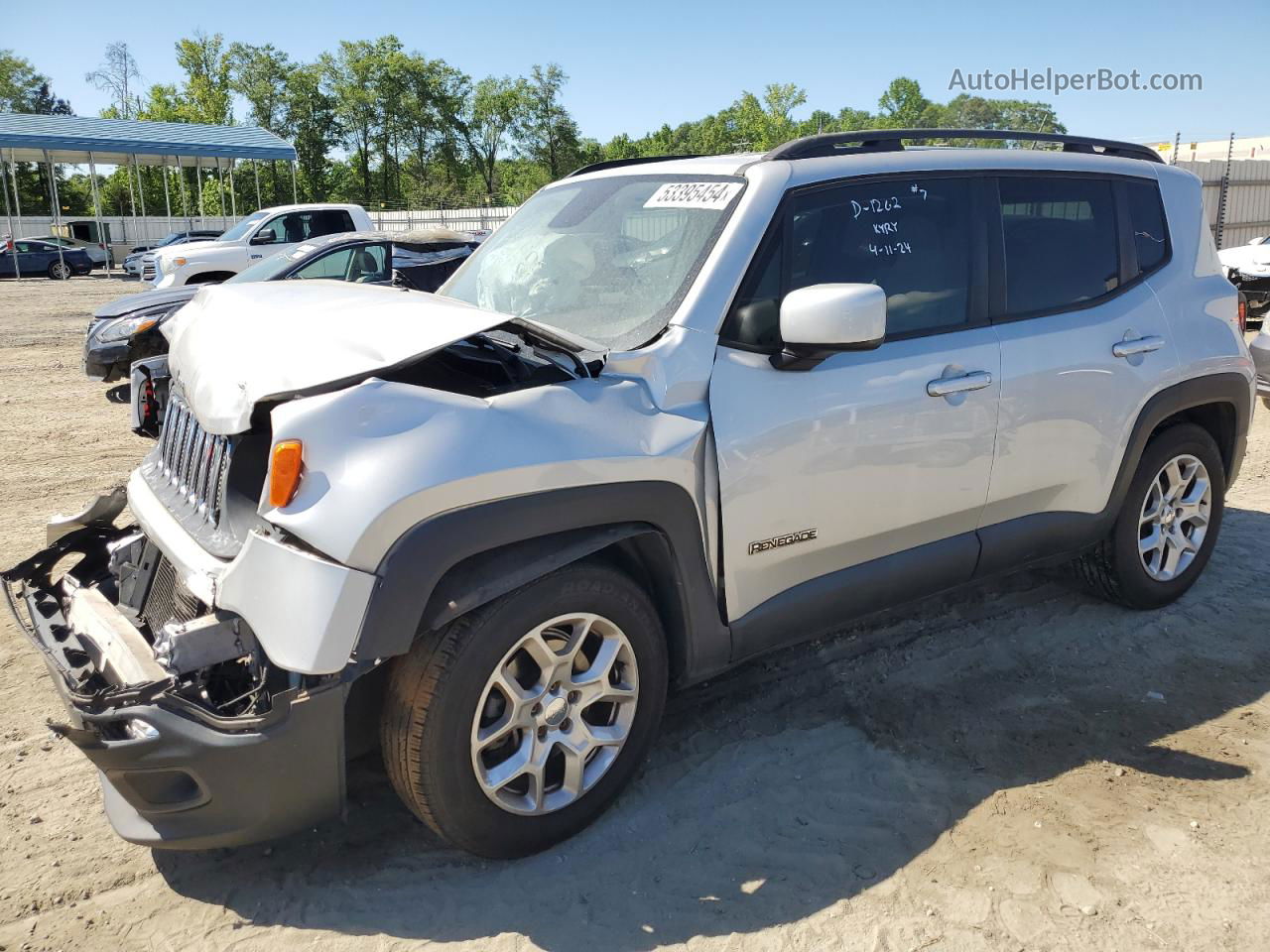 2015 Jeep Renegade Latitude Silver vin: ZACCJABT2FPB80513