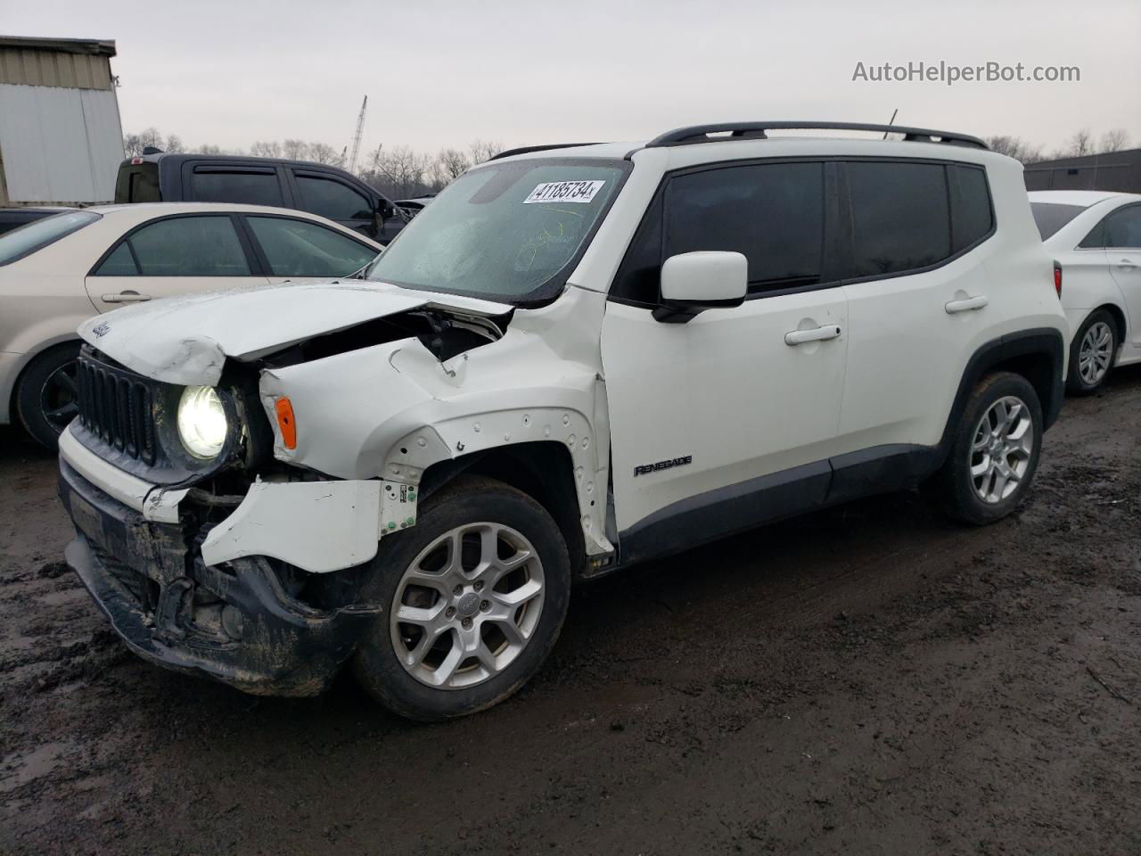 2015 Jeep Renegade Latitude White vin: ZACCJABT3FPB90502