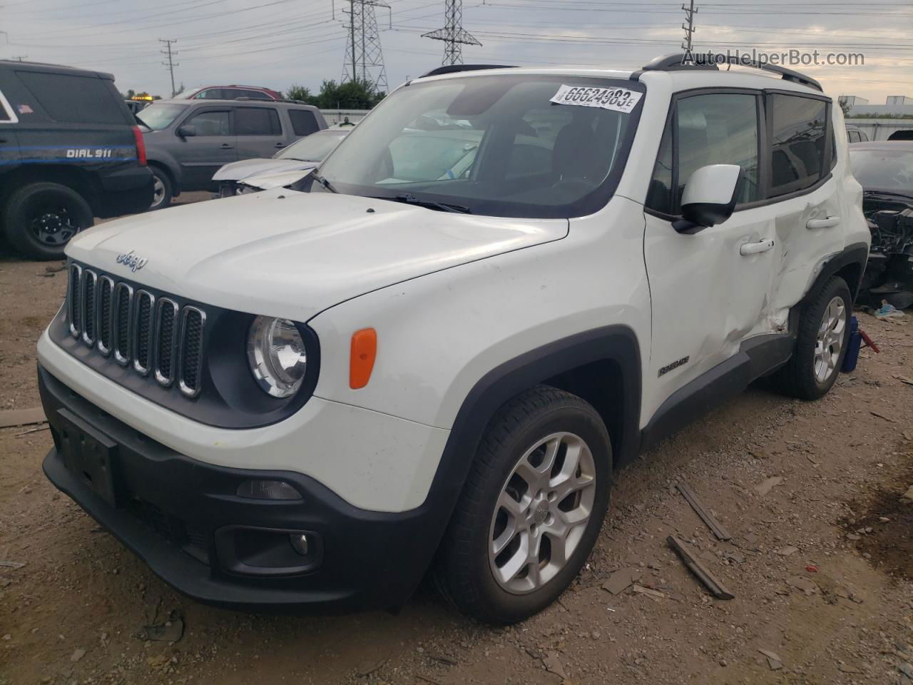 2015 Jeep Renegade Latitude White vin: ZACCJABT4FPB86278