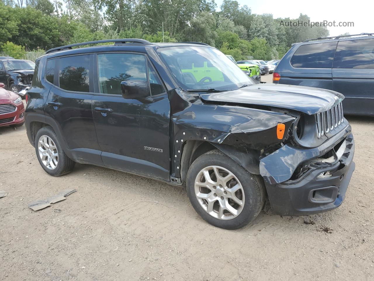 2015 Jeep Renegade Latitude Black vin: ZACCJABT8FPB23667