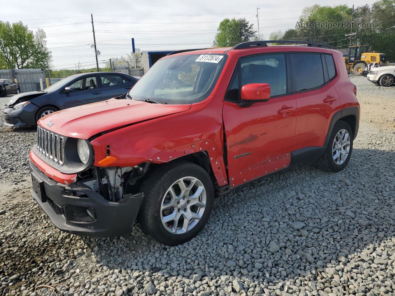 2015 Jeep Renegade Latitude Red vin: ZACCJABT8FPB88244