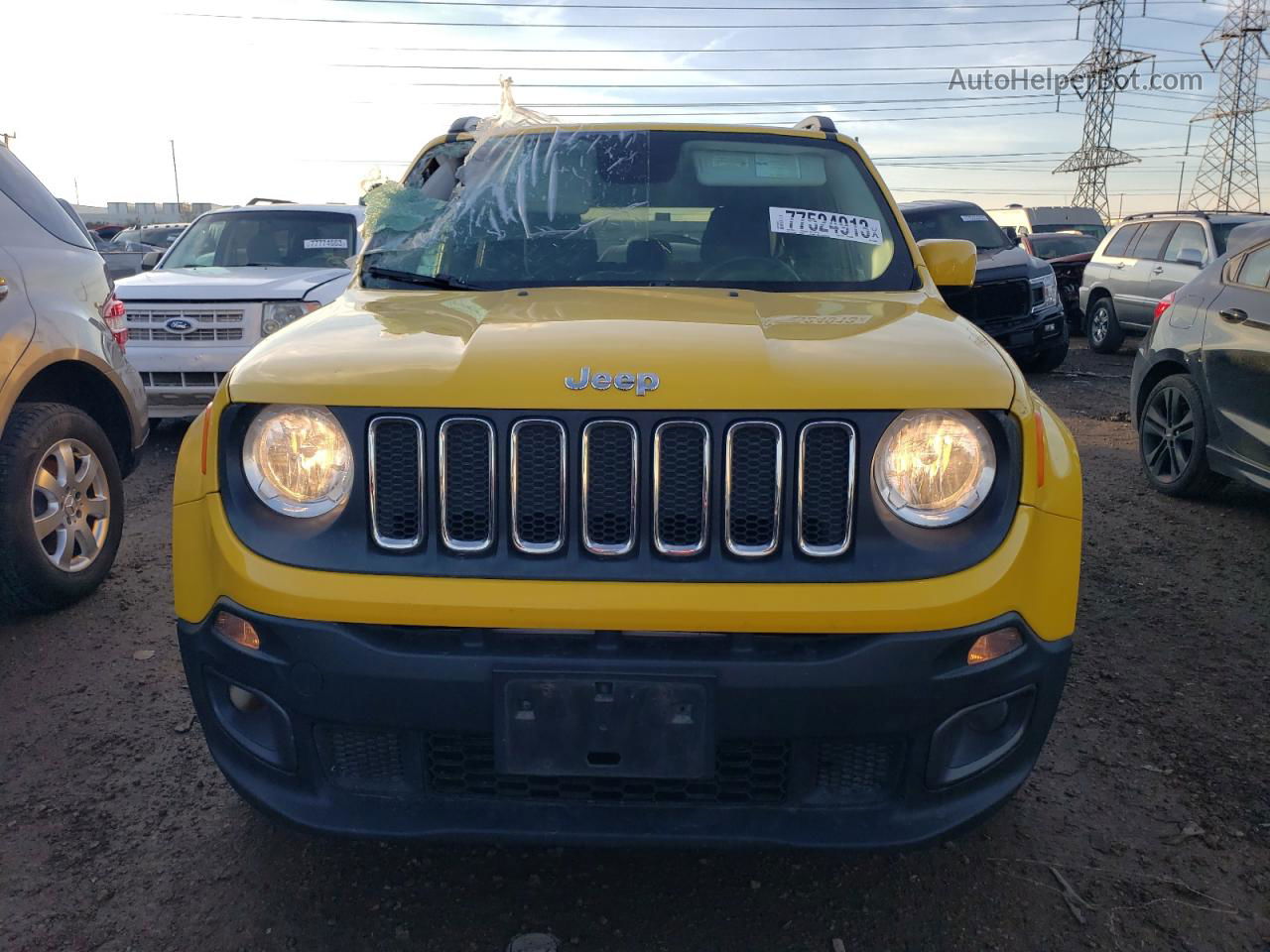 2015 Jeep Renegade Latitude Желтый vin: ZACCJABT9FPB45662