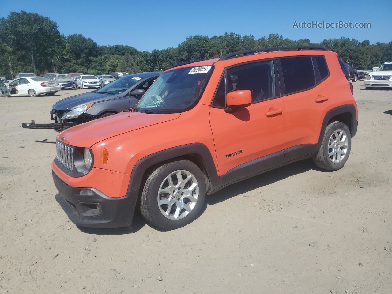 2015 Jeep Renegade Latitude Оранжевый vin: ZACCJABT9FPB92626