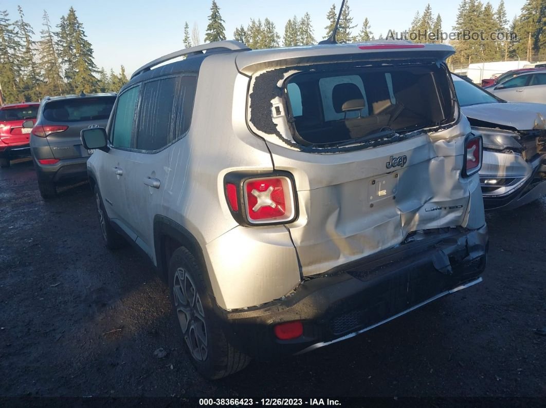 2017 Jeep Renegade Limited Fwd Silver vin: ZACCJADB0HPE93602