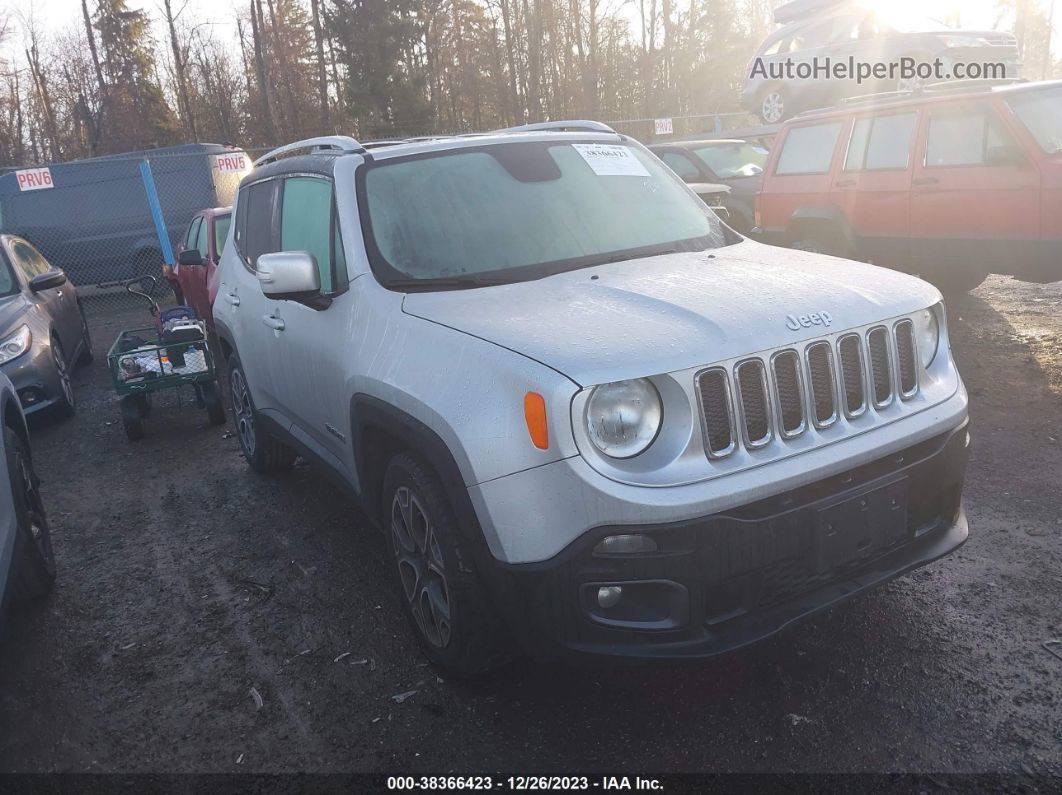 2017 Jeep Renegade Limited Fwd Silver vin: ZACCJADB0HPE93602