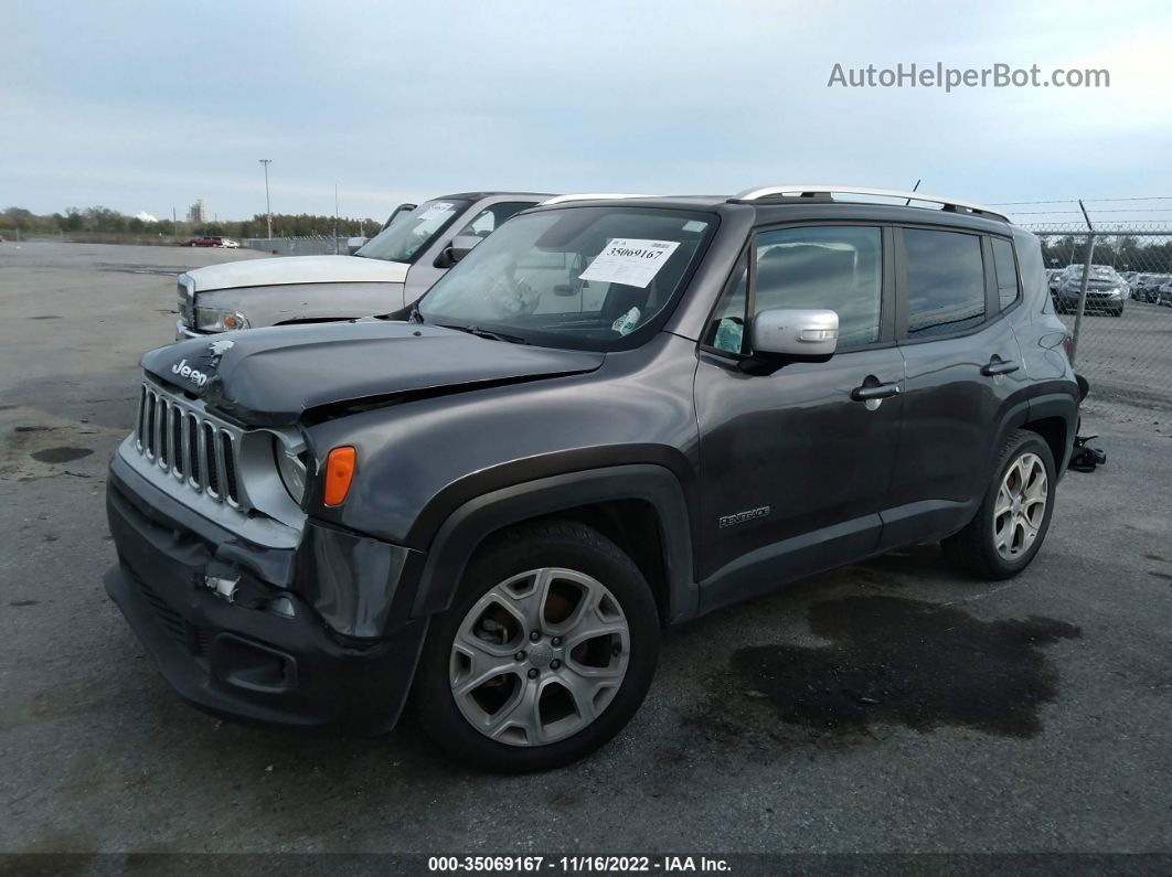 2017 Jeep Renegade Limited Gray vin: ZACCJADB5HPG21834