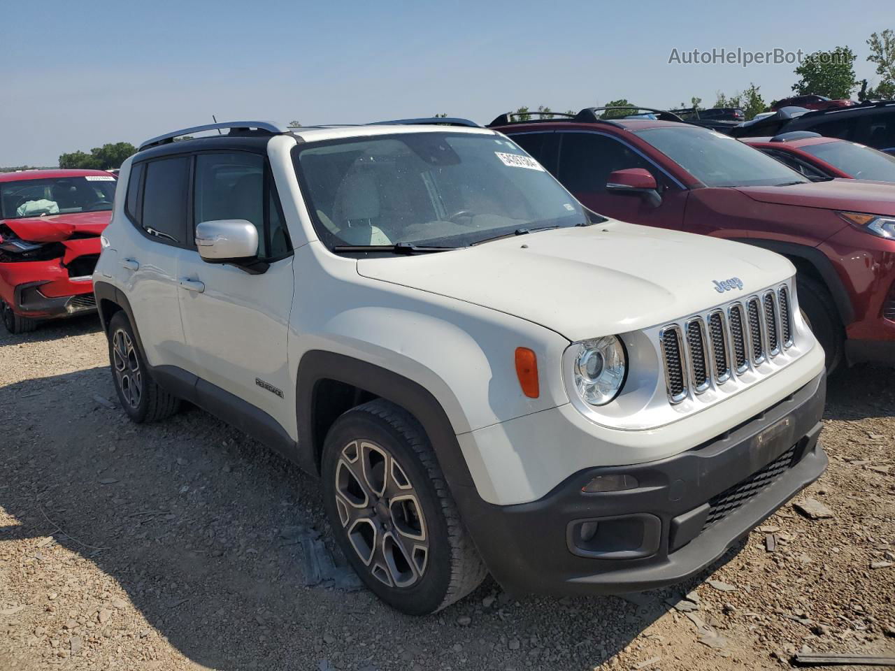 2017 Jeep Renegade Limited White vin: ZACCJADB6HPG40683