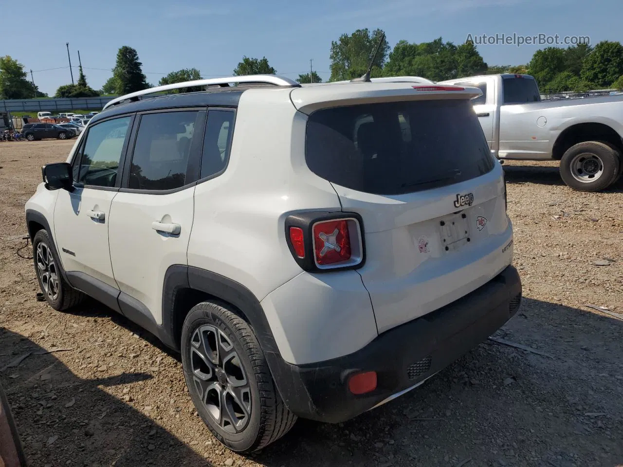 2017 Jeep Renegade Limited White vin: ZACCJADB6HPG40683