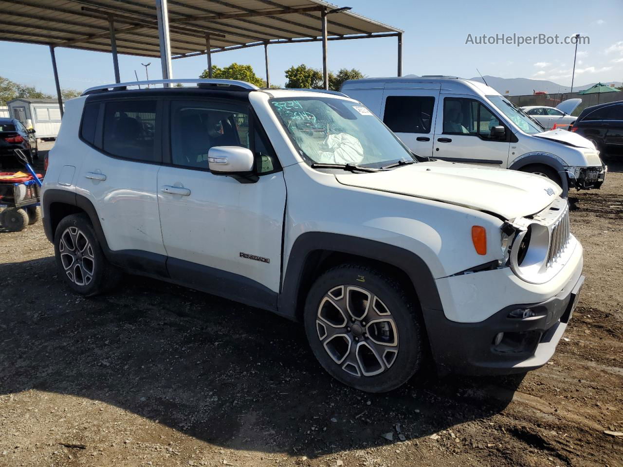 2018 Jeep Renegade Limited White vin: ZACCJADB7JPH79209