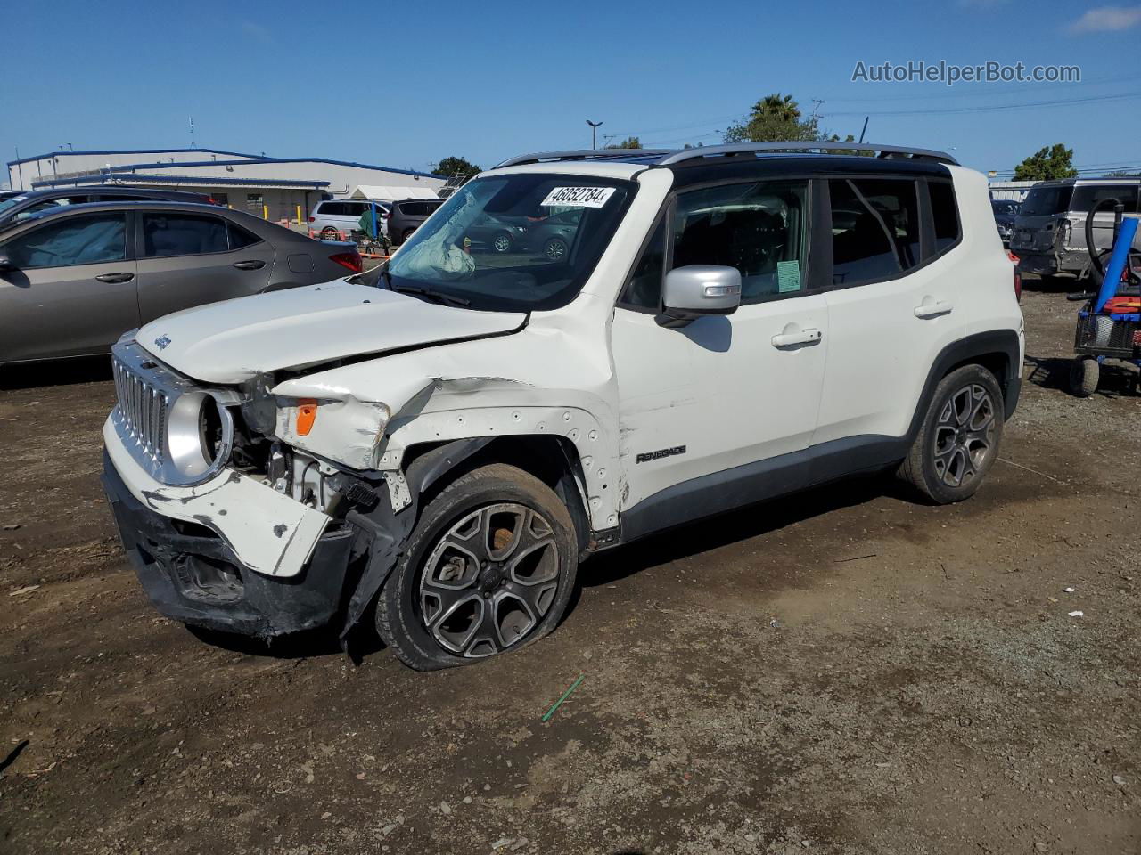 2018 Jeep Renegade Limited White vin: ZACCJADB7JPH79209