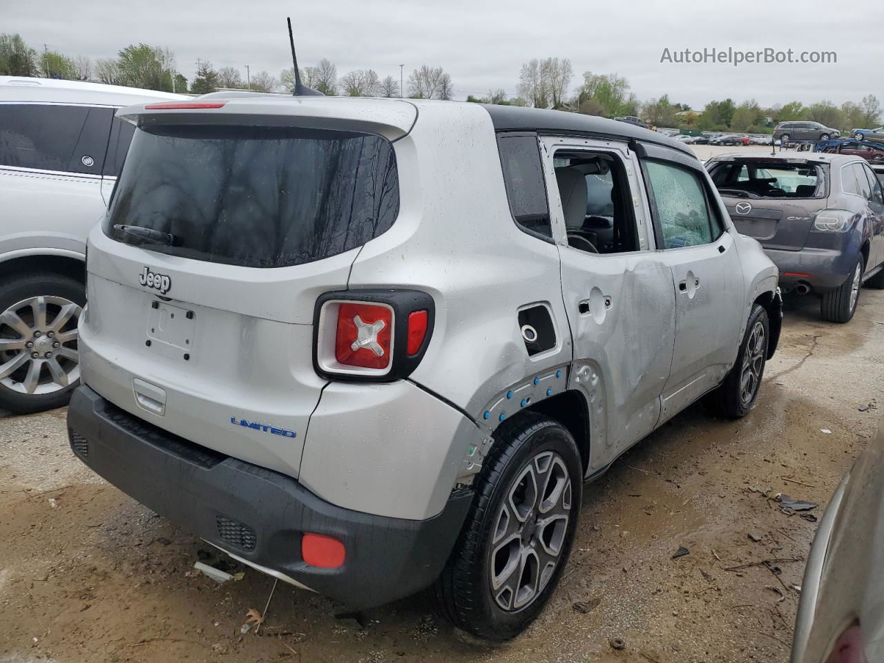 2018 Jeep Renegade Limited Серебряный vin: ZACCJADB8JPH23750