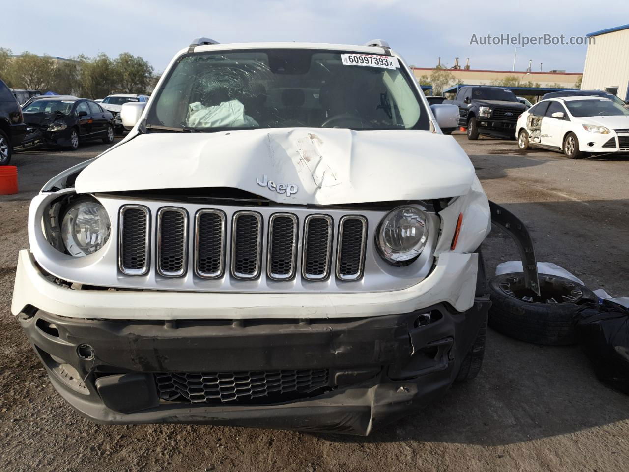 2017 Jeep Renegade Limited White vin: ZACCJADBXHPE44116