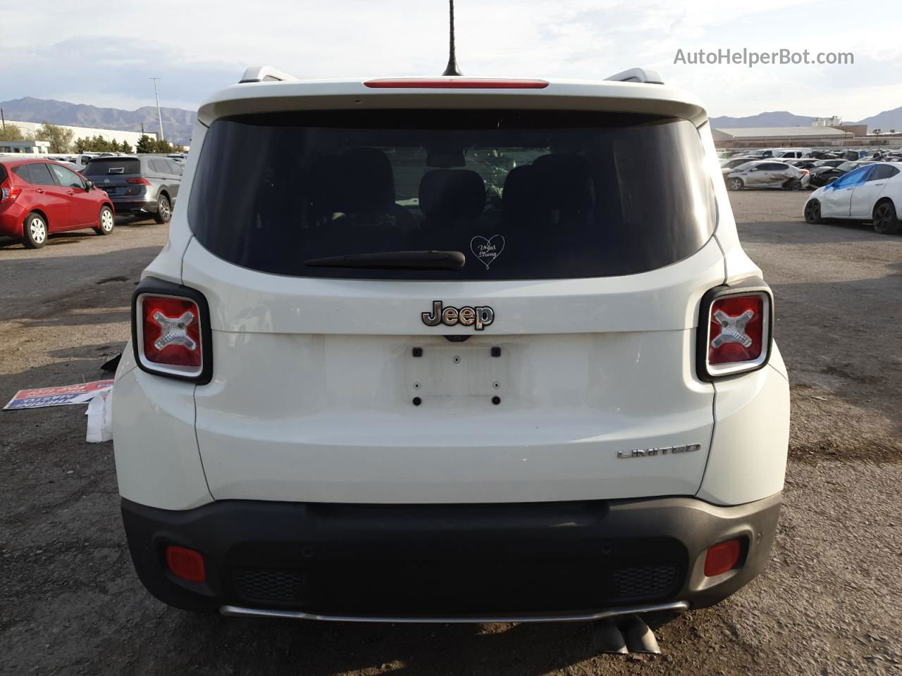 2017 Jeep Renegade Limited White vin: ZACCJADBXHPE44116