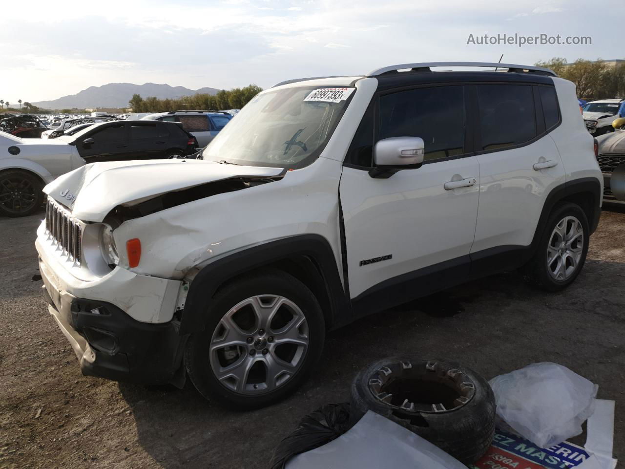 2017 Jeep Renegade Limited White vin: ZACCJADBXHPE44116