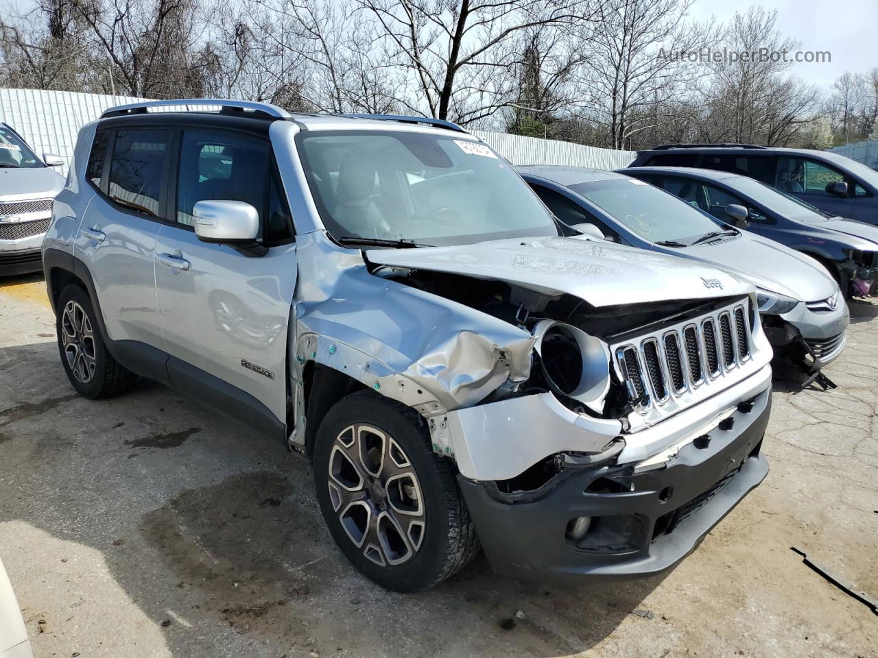 2015 Jeep Renegade Limited Silver vin: ZACCJADT0FPB69141