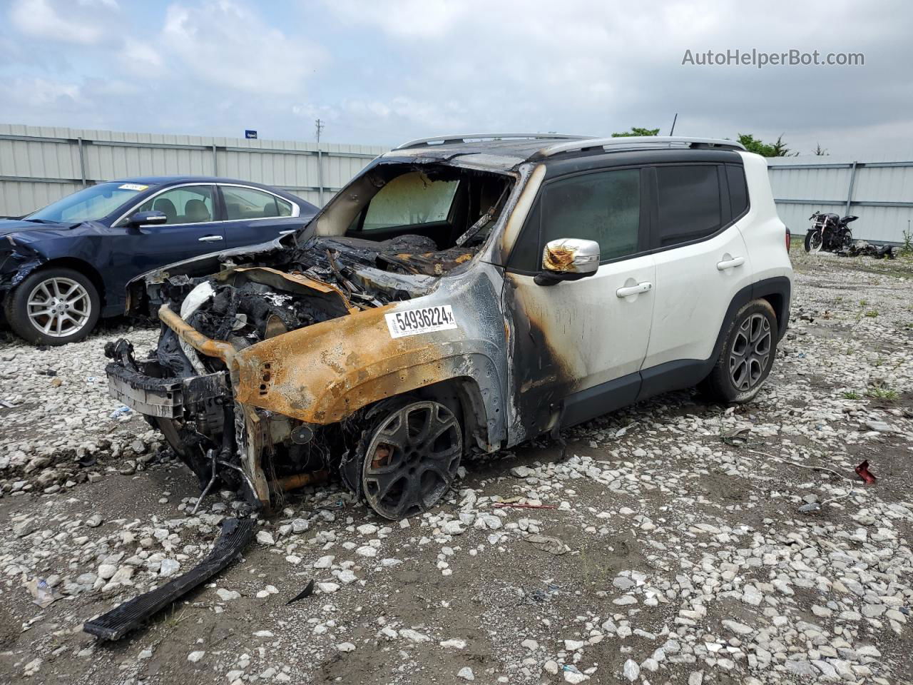 2015 Jeep Renegade Limited White vin: ZACCJADT0FPB70553