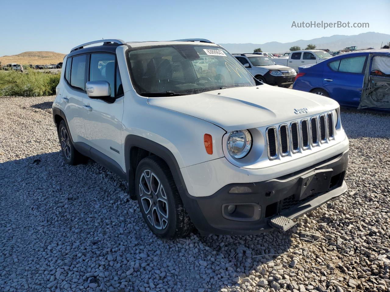 2015 Jeep Renegade Limited White vin: ZACCJADT4FPB20567