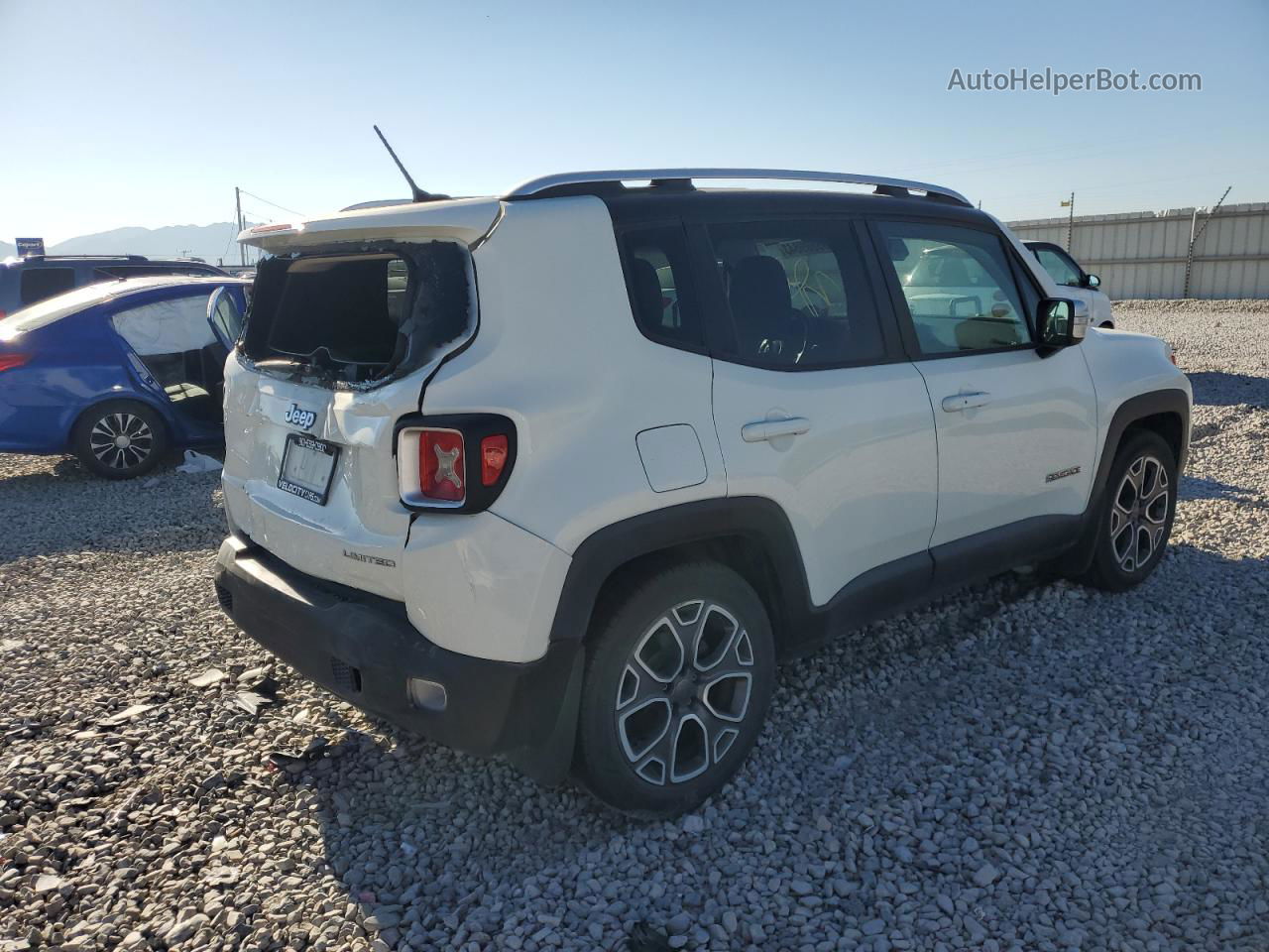 2015 Jeep Renegade Limited White vin: ZACCJADT4FPB20567