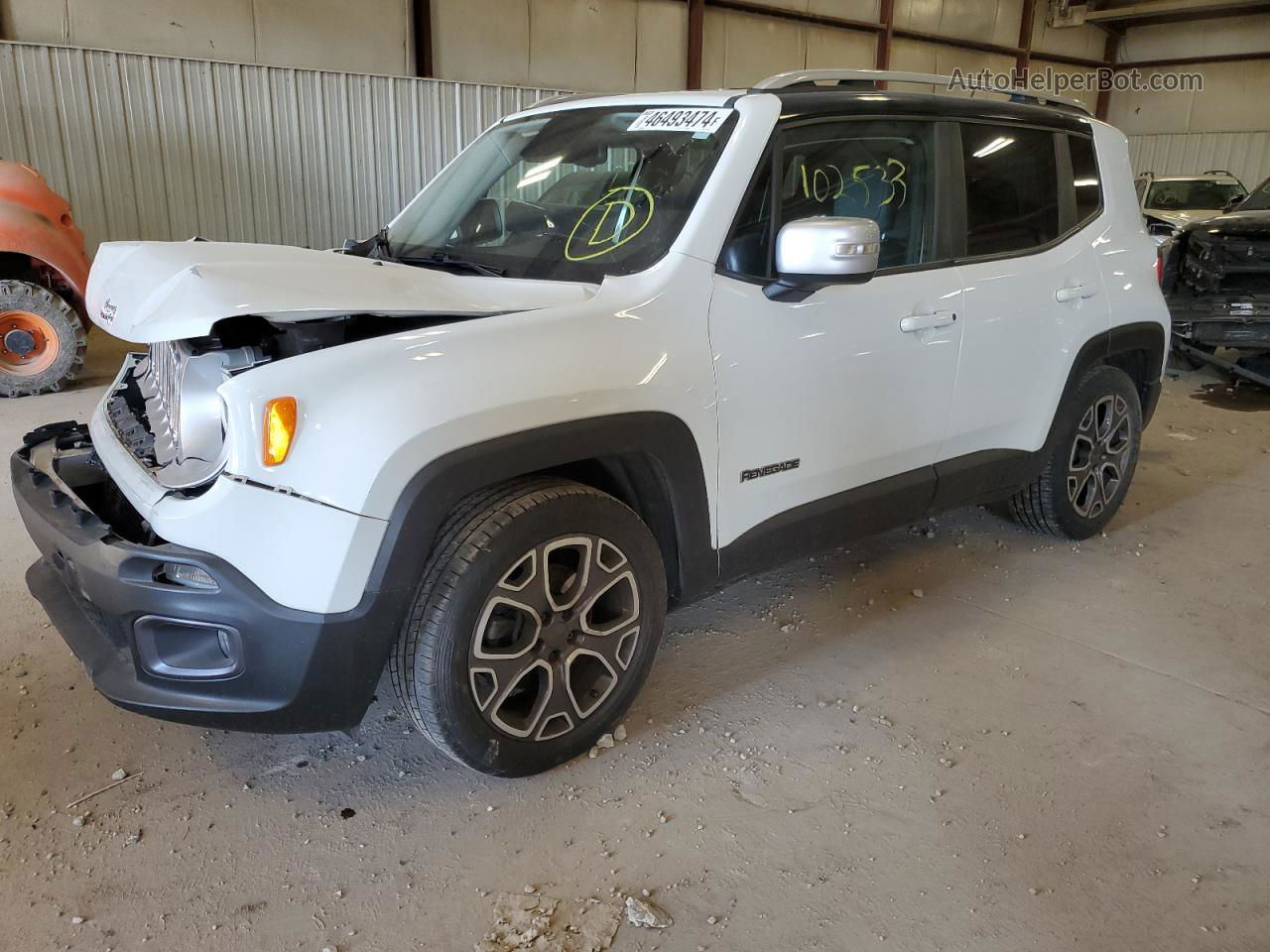 2015 Jeep Renegade Limited White vin: ZACCJADT8FPC20378