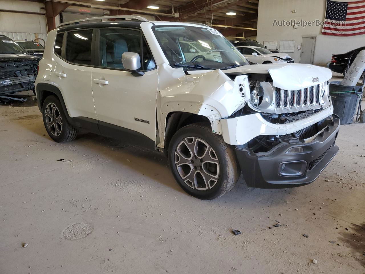 2015 Jeep Renegade Limited White vin: ZACCJADT8FPC20378