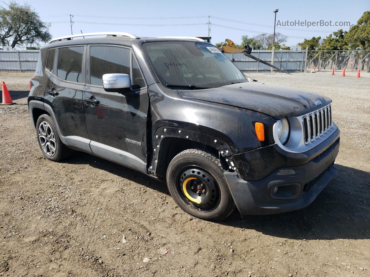 2015 Jeep Renegade Limited Black vin: ZACCJADT9FPC38291