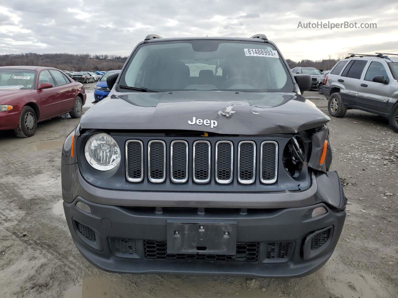 2017 Jeep Renegade Sport Gray vin: ZACCJBAB0HPG13392