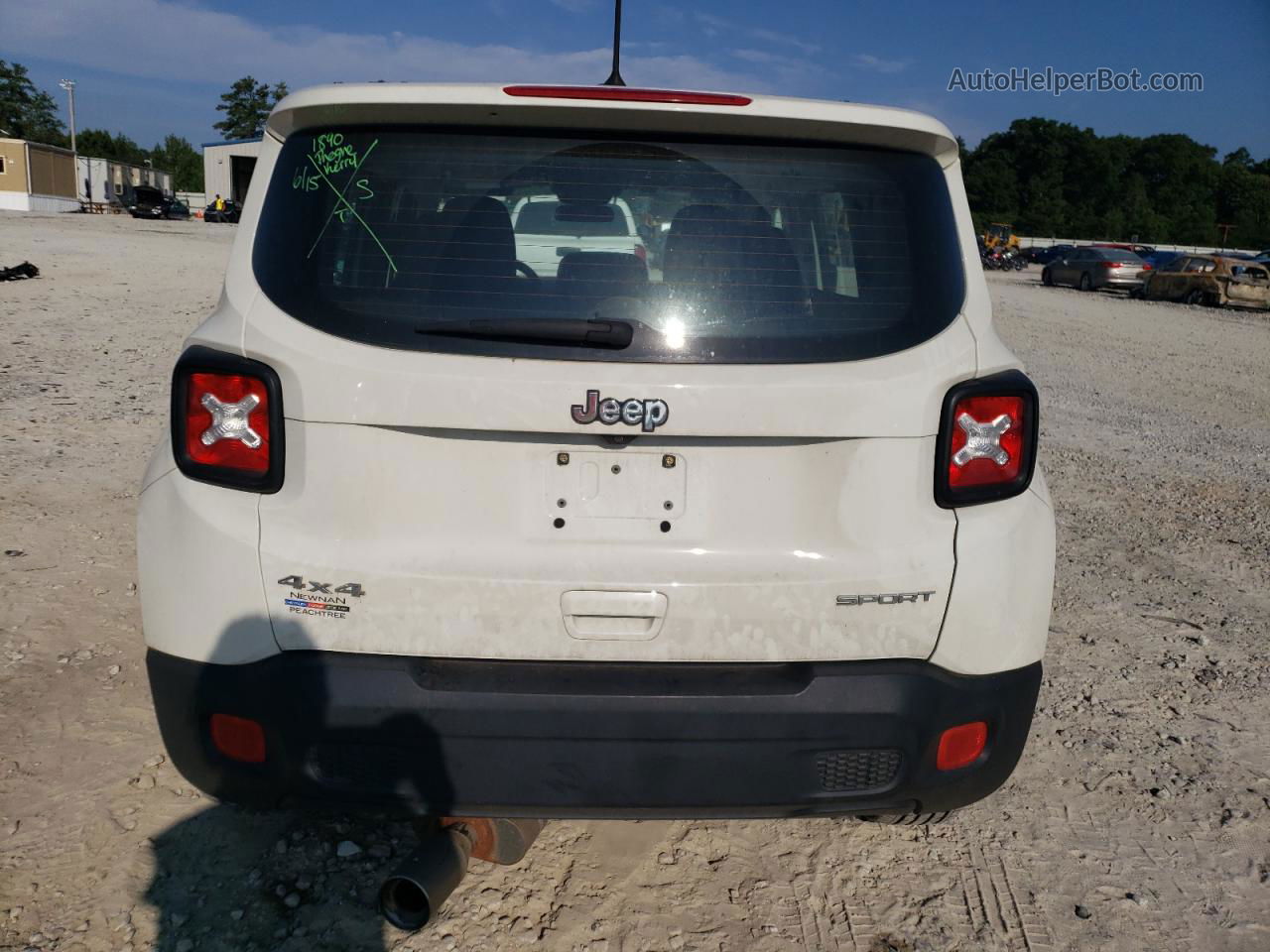 2018 Jeep Renegade Sport White vin: ZACCJBAB1JPJ54036