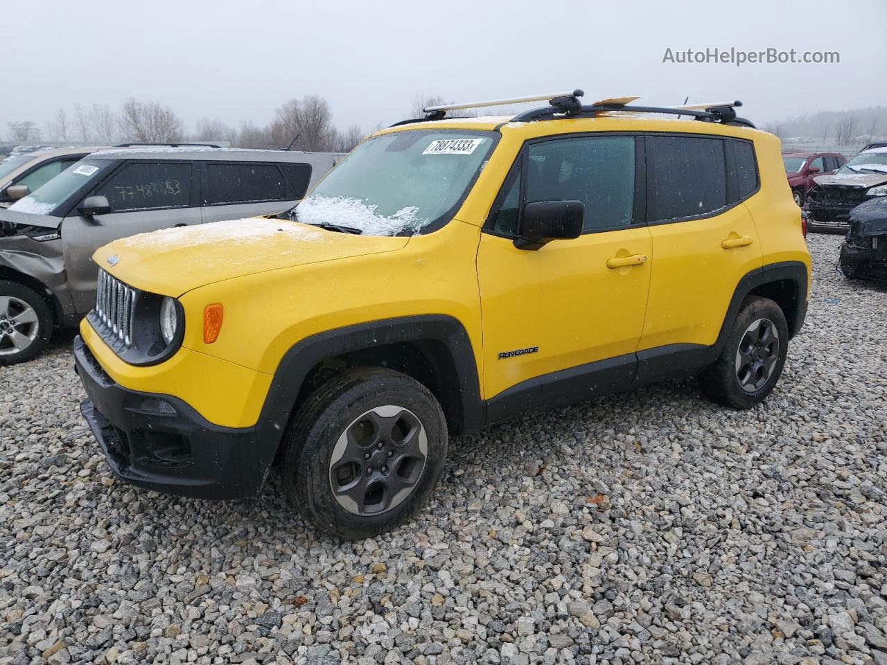 2017 Jeep Renegade Sport Yellow vin: ZACCJBAB2HPE85740