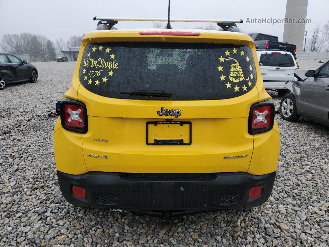 2017 Jeep Renegade Sport Yellow vin: ZACCJBAB2HPE85740