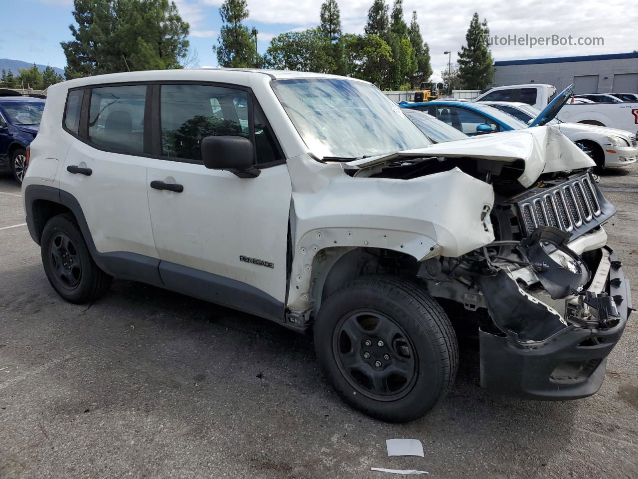 2017 Jeep Renegade Sport White vin: ZACCJBAB2HPG14978