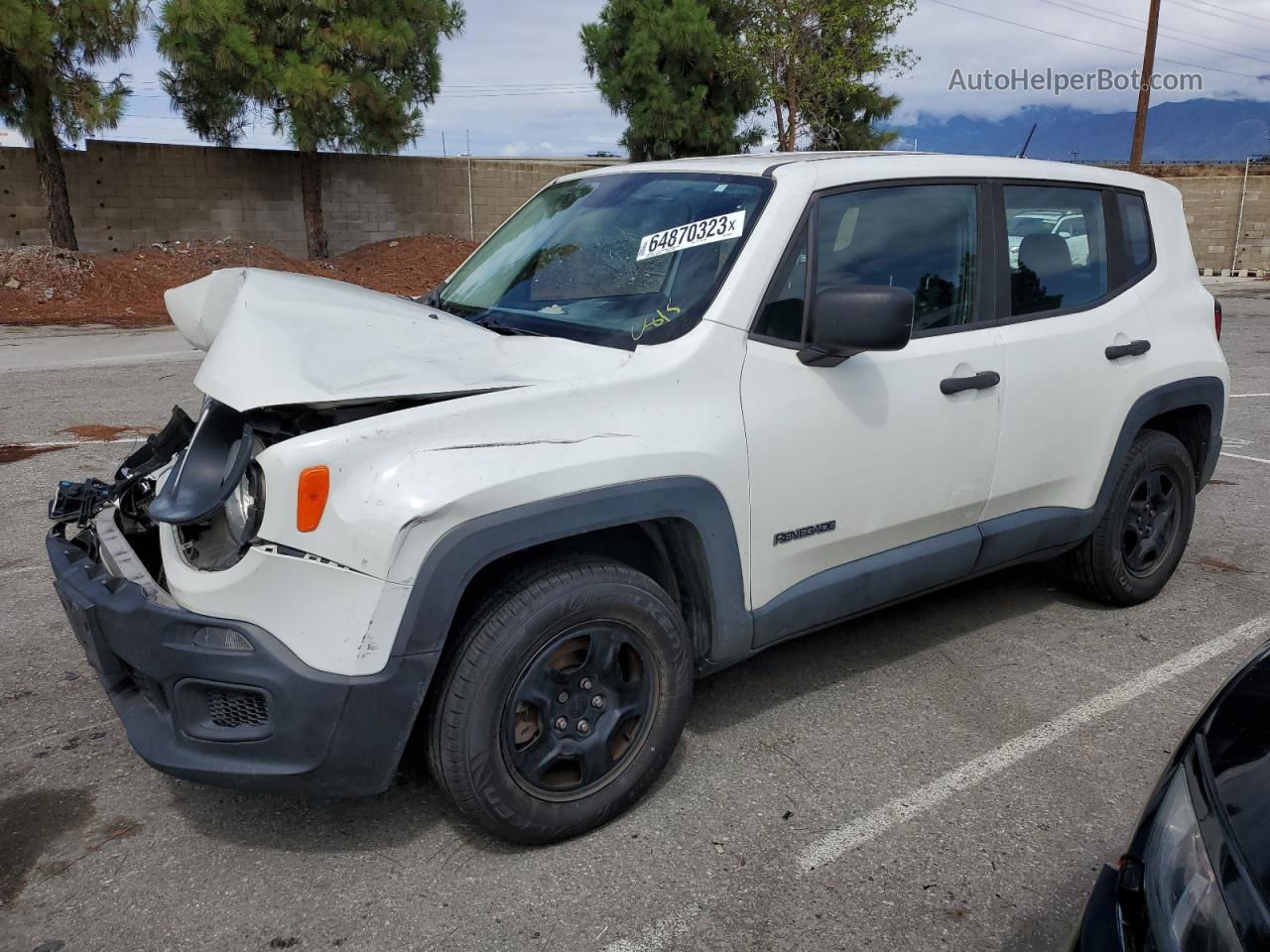 2017 Jeep Renegade Sport White vin: ZACCJBAB2HPG14978