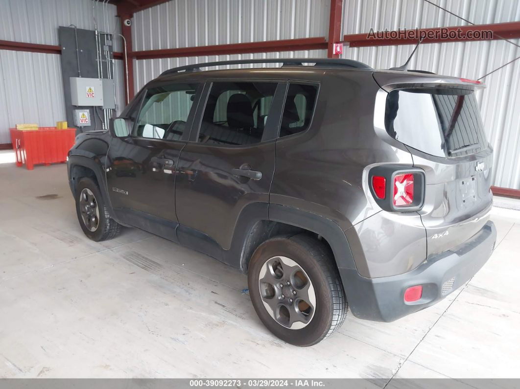 2017 Jeep Renegade Sport 4x4 Gray vin: ZACCJBAB2HPG15497